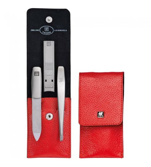 Wallet Case, Leather Legitimate, Red, 3 Parts