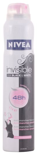 Deodorant Zwart en wit onzichtbaar 200 ml Deodorant Zwart en wit onzichtbaar 200 ml
