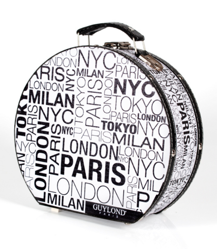 Ronde houten cosmetische aktetas