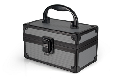 Kleine cosmetische aktetas van aluminium