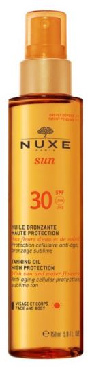 Sun Tanning Oil Face and Body Spf 30 van 150 ml