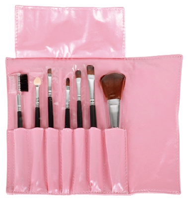 Bifull Tika Pink Makeup Case Set 7 Borstels