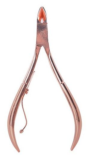 Gebogen Tang Roze Brons punt fijne punt 9mm 10,2 cm