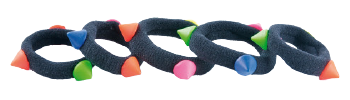 Elastische pop Scrunchies met driehoeken 5 stuks Elastische pop Scrunchies met driehoeken 5 stuks