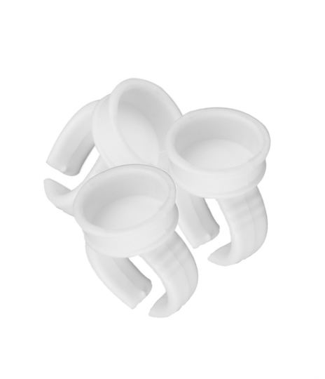 Witte wegwerpring 100 stuks