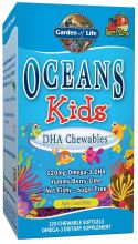 Oceans Kids Dha Chewables Omega3 bessen limoen 120 kauwbare softgels