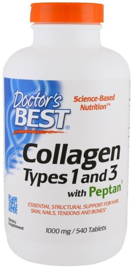 Collageentypes 1 &amp; 3 met Peptan 1000 mg 540 tabletten