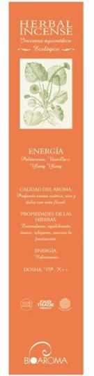 Bioaroma Ecologische wierook BioAroma de Energ&iacute;a 12 stokjes