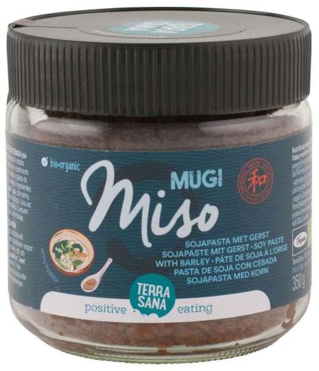 Ongepasteuriseerde Mugi Miso Sojapasta met aas Ongepasteuriseerde Mugi Miso Sojapasta met aas