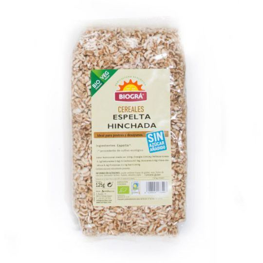 Biologische gezwollen spelt zonder suiker en honing 125 gr Biologische gezwollen spelt zonder suiker en honing 125 gr
