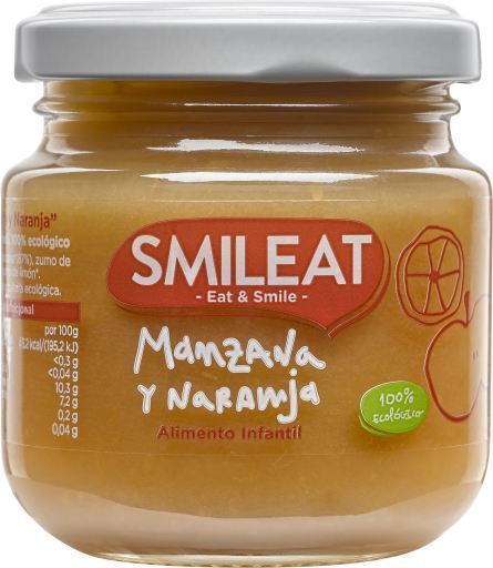 SMILEAT Appel en Sinaasappel Biologische Tarrito 130 gr