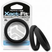 Xact Fit Set van 2 Siliconen Ringen 19 cm Zwart