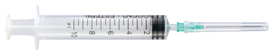 Steriele niet-giftige en niet-pyrogene spuit van polypropyleen 10 ml