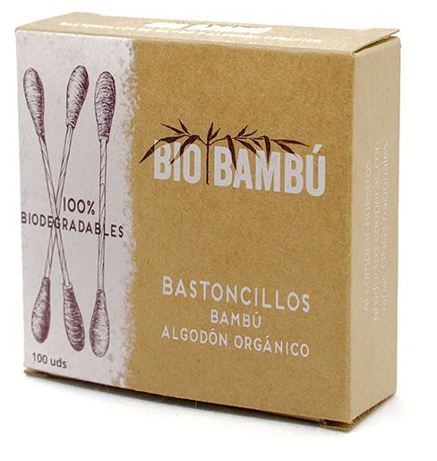 Bamboe en biologische wattenstaafjes 100 stuks Bamboe en biologische wattenstaafjes 100 stuks
