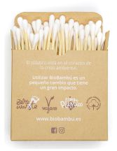 Bamboe en biologische wattenstaafjes 100 stuks Bamboe en biologische wattenstaafjes 100 stuks