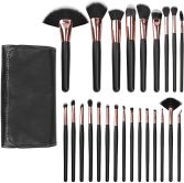 Zwarte make-up kwasten set 24 stuks Zwarte make-up kwasten set 24 stuks
